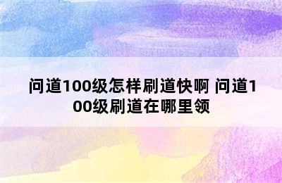 问道100级怎样刷道快啊 问道100级刷道在哪里领